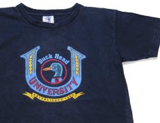 画像1: 90s USA製 Duck Head UNIVERSITY コットンTシャツ 濃紺 フェード (1)