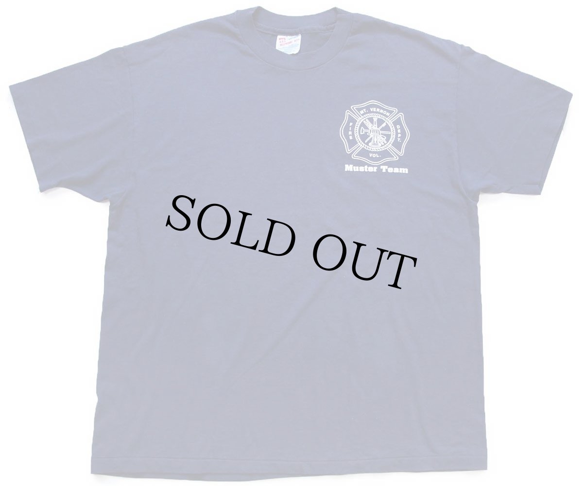 画像2: 90s USA製 Hanes MT.VERNON FIRE DEPT. Muster Team 両面プリント Tシャツ 紺 XL (2)