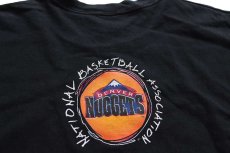 画像5: 80s USA製 NBA DENVER NUGGETS ロゴ コットンTシャツ 黒 XXXL★特大 (5)