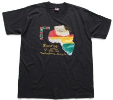 画像2: 90s USA製 EBONE 66 Standing Strong...Moving On アフリカ ラスタ Tシャツ 黒 L (2)