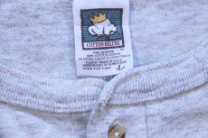 画像4: 90s Bloomfield Pawlak's Gulf Service 14 ナンバリング ヘンリーネック Tシャツ 杢ライトグレー L (4)