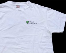 画像3: 90s Virtual Emporium, inc. ロゴ go back 矢印 両面プリント コットンTシャツ 白 L (3)