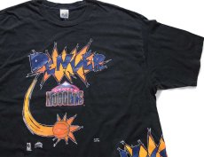 画像3: 80s USA製 NBA DENVER NUGGETS ロゴ コットンTシャツ 黒 XXXL★特大 (3)
