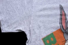 画像6: 90s USA製 Warner Bros LOONEY TUNES BUGS Bunny バッグスバニー コットンTシャツ 杢ライトグレー L (6)