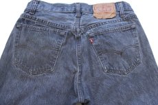 画像5: 80s USA製 Levi'sリーバイス 501 ダメージ 先染め ブラック デニムパンツ フェード W32 L32 (5)