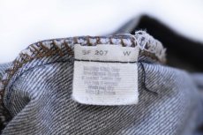 画像7: 80s USA製 Levi'sリーバイス 501 ダメージ 先染め ブラック デニムパンツ フェード W32 L32 (7)
