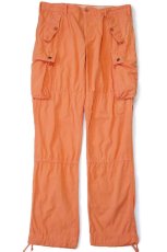 画像2: 00s ポロ ラルフローレン TROUSERS COMBAT コットンポプリン カーゴパンツ 薄オレンジ W33 L32 (2)
