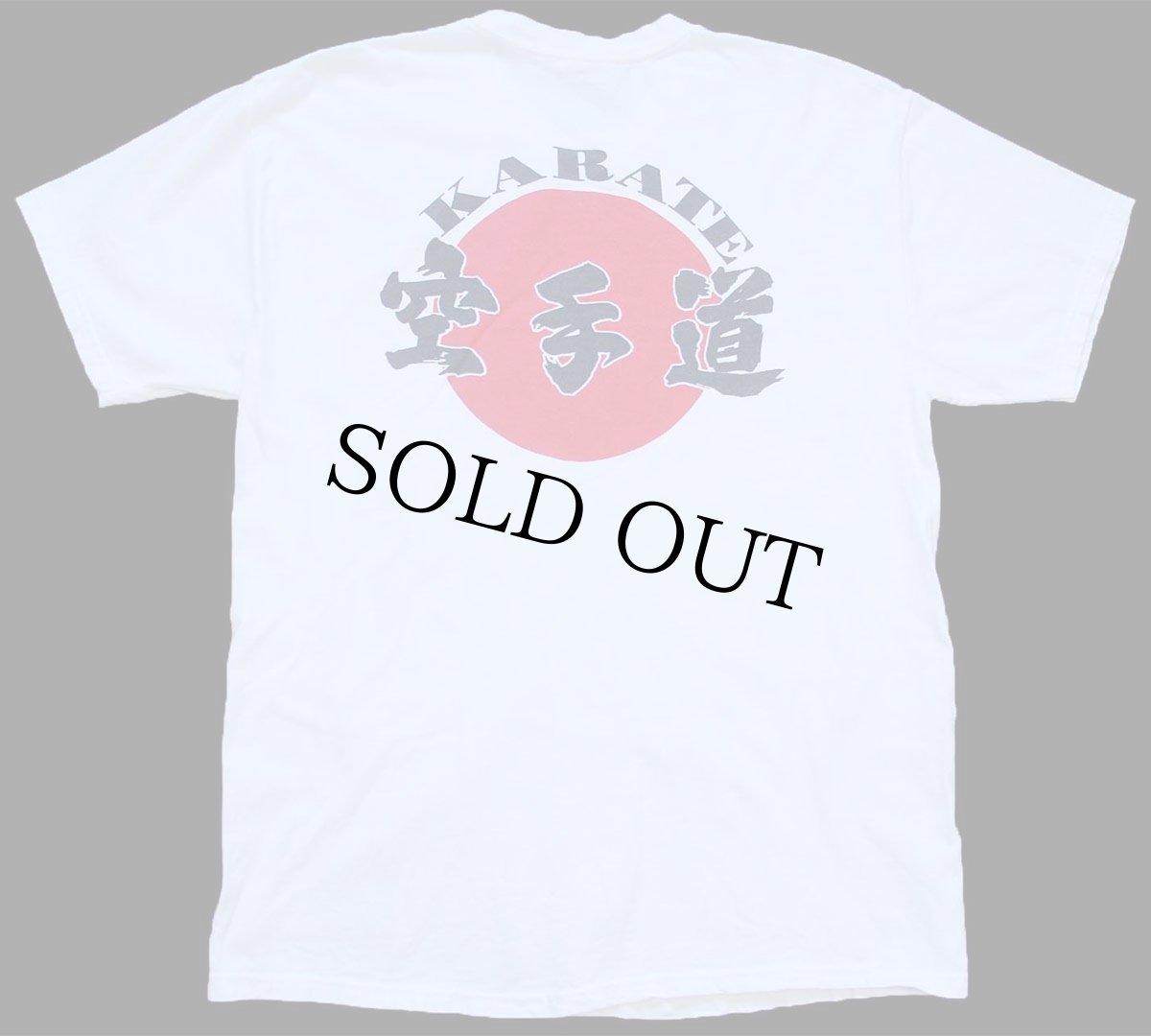 画像1: 00s Hanes KARATE 空手道 両面プリント コットンTシャツ 白 L (1)