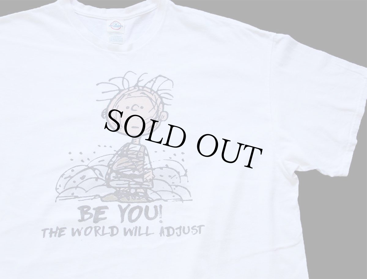 画像1: Pigpen ピッグペン BE YOU! 染み込みプリント コットンTシャツ 白 2XL★特大 スヌーピー (1)