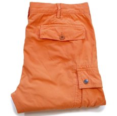 画像1: 00s ポロ ラルフローレン TROUSERS COMBAT コットンポプリン カーゴパンツ 薄オレンジ W33 L32 (1)