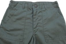 画像4: 70s 民間 ユーティリティ ベイカーパンツ オリーブグリーン W33 (4)