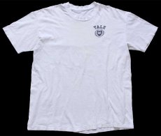 画像2: 90s YALE ロゴ コットンTシャツ 白 (2)