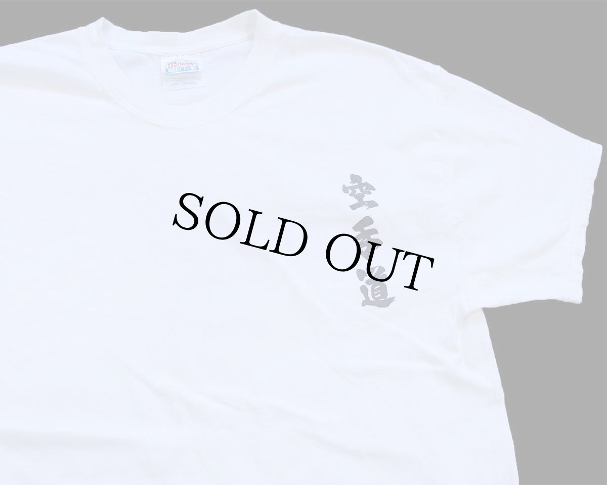 画像3: 00s Hanes KARATE 空手道 両面プリント コットンTシャツ 白 L (3)