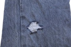 画像8: 80s USA製 Levi'sリーバイス 501 ダメージ 先染め ブラック デニムパンツ フェード W32 L32 (8)