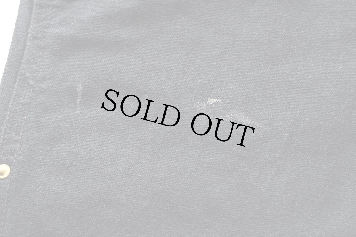 画像8: 00s carharttカーハート ダブルニー ダック地 オーバーオール 黒 W34 L30 (8)