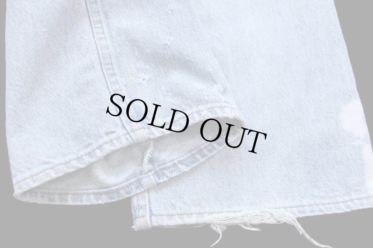 画像9: 80s USA製 Levi'sリーバイス 517 ブリーチ デニムパンツ ボロ W32★ブーツカット (9)