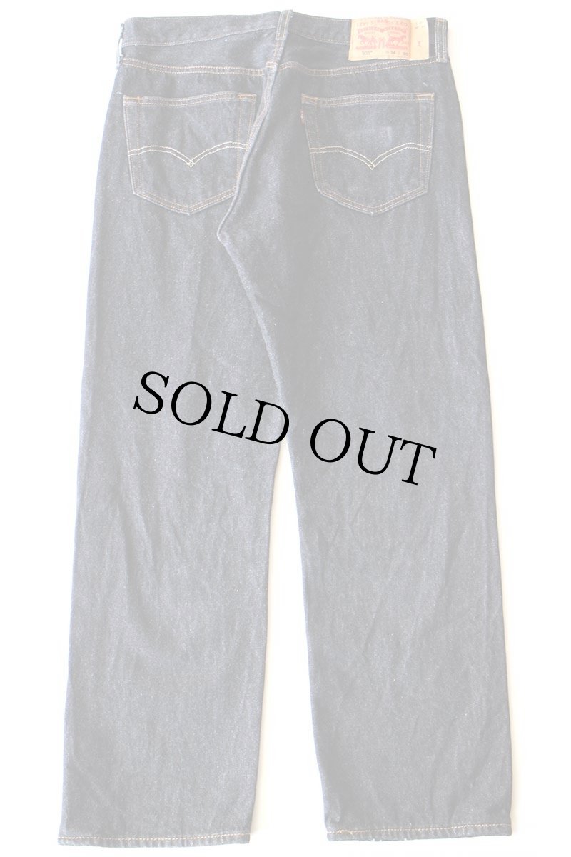 画像3: メキシコ製 Levi'sリーバイス 501 先染め ブラック デニムパンツ W34 (3)