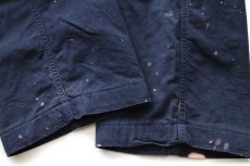 画像9: carharttカーハート ブリーチ飛び ストレッチ ライトダック地 ワークパンツ 紺 W46 L32★特大 (9)
