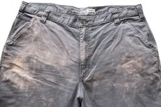 画像4: carharttカーハート ブリーチ ストレッチ ライトダック地 ワークパンツ グレー W40 L34 (4)