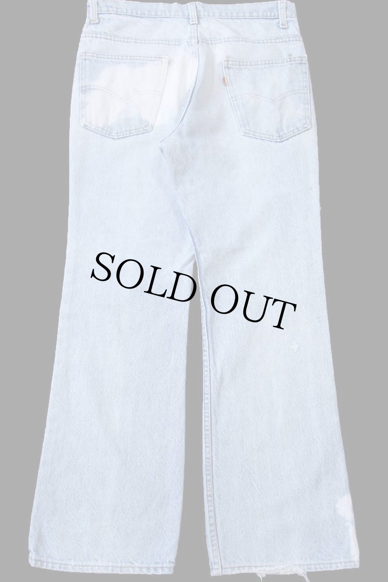 画像3: 80s USA製 Levi'sリーバイス 517 ブリーチ デニムパンツ ボロ W32★ブーツカット (3)