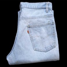 画像1: 80s USA製 Levi'sリーバイス 517 ブリーチ デニムパンツ ボロ W32★ブーツカット (1)