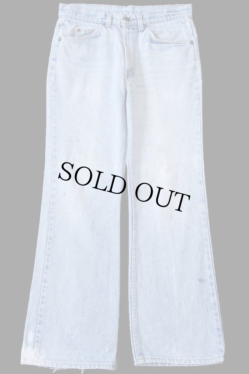 画像2: 80s USA製 Levi'sリーバイス 517 ブリーチ デニムパンツ ボロ W32★ブーツカット (2)