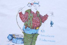 画像4: 80s USA製 Championチャンピオン All American Fisherman コットンTシャツ 白 XXL★特大 (4)