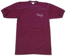 画像2: 80s USA製 tony's THE COOKBOOK アスレチックTシャツ ワインレッド M★A (2)