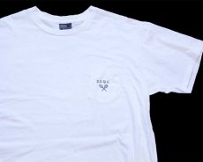 画像1: 90s USA製 ポロ ラルフローレン R.L.P.C. ラケット コットン ポケットTシャツ 白 L (1)
