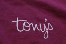 画像5: 80s USA製 tony's THE COOKBOOK アスレチックTシャツ ワインレッド XL (5)