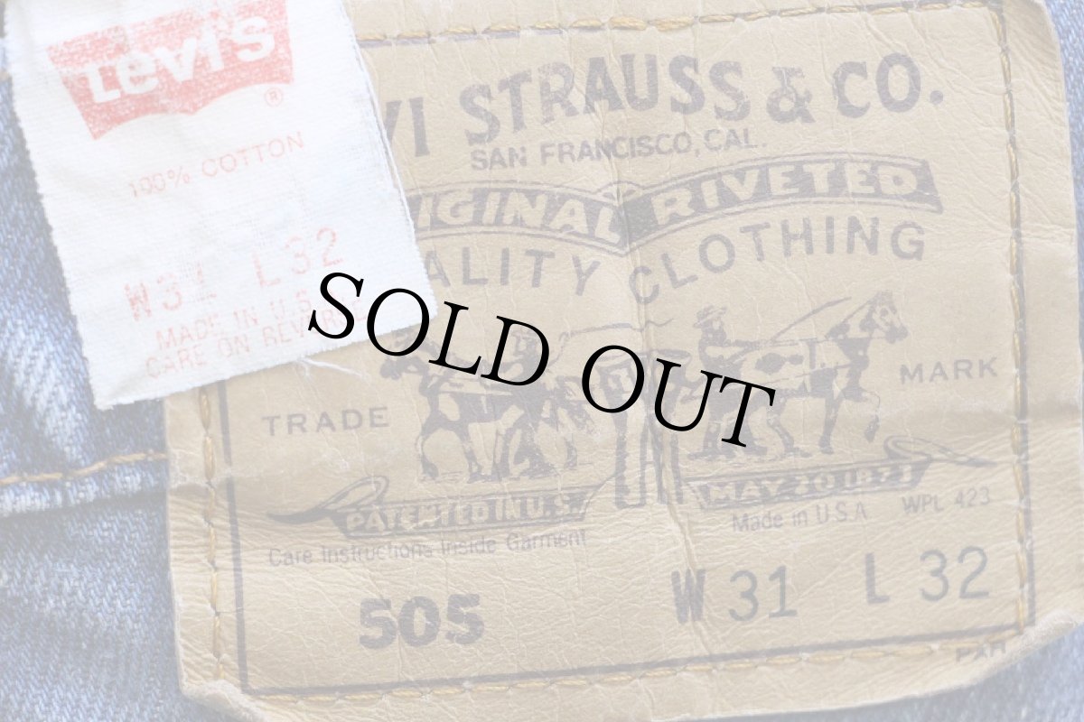画像6: 90s USA製 Levi'sリーバイス 505 デニムパンツ ヒゲ W31 L32★176 (6)