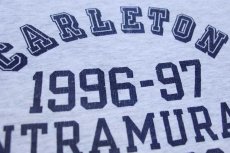 画像4: 90s USA製 Championチャンピオン CARLETON 四段 ひび割れプリント Tシャツ 杢ライトグレー XL (4)
