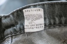 画像7: 90s USA製 Levi'sリーバイス 550 ペンキ飛び 先染め カラーデニムパンツ 緑 W36 L30★18 (7)