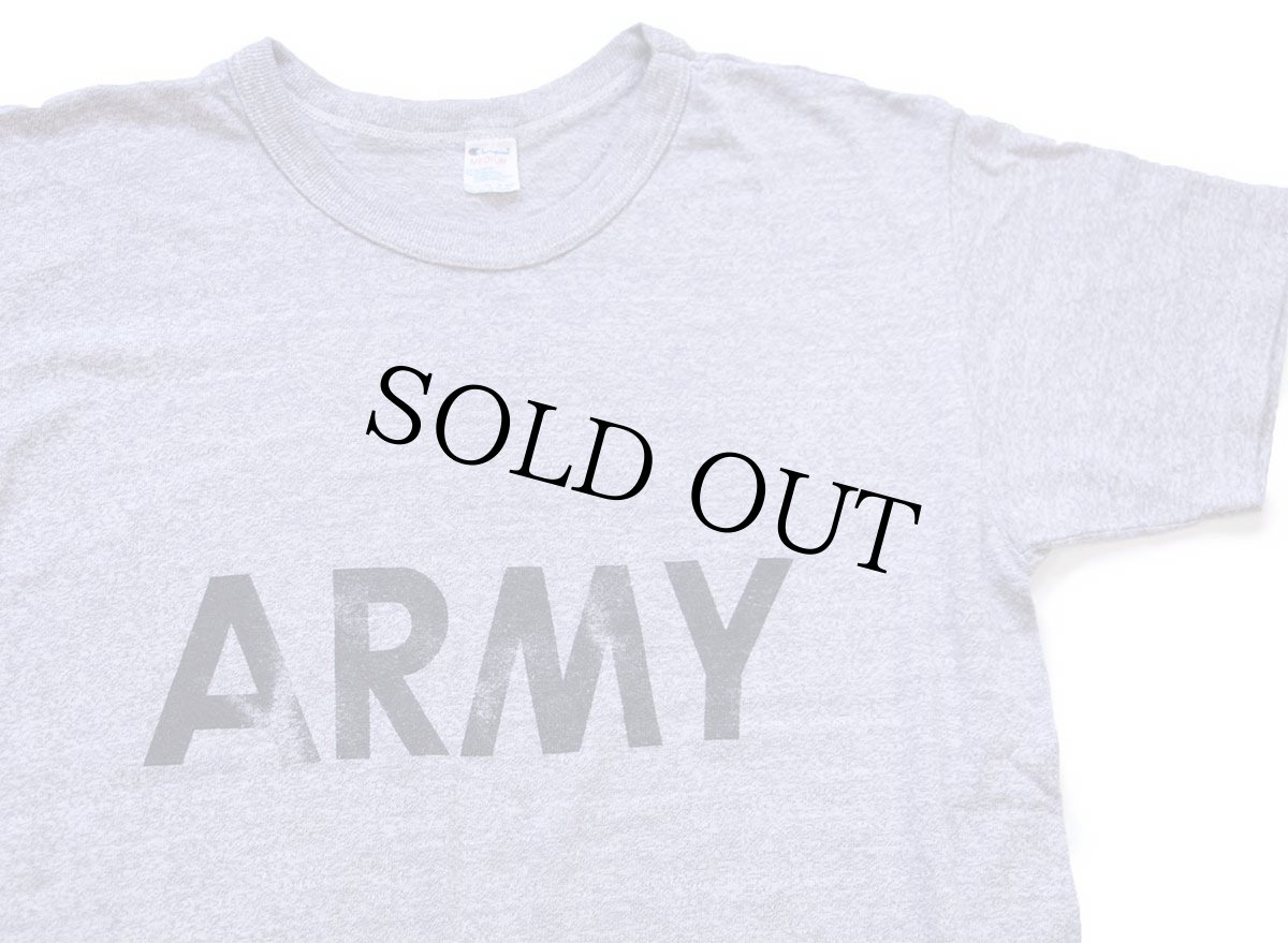 画像1: 80s USA製 Championチャンピオン ARMY ロゴ Tシャツ 杢グレー M (1)