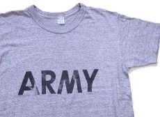 画像1: 80s USA製 Championチャンピオン ARMY ロゴ Tシャツ 杢グレー M (1)