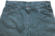 画像4: 90s USA製 Levi'sリーバイス 550 先染め カラーデニムパンツ 緑 W34 L30★19 (4)