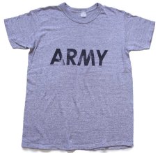 画像2: 80s USA製 Championチャンピオン ARMY ロゴ Tシャツ 杢グレー M (2)