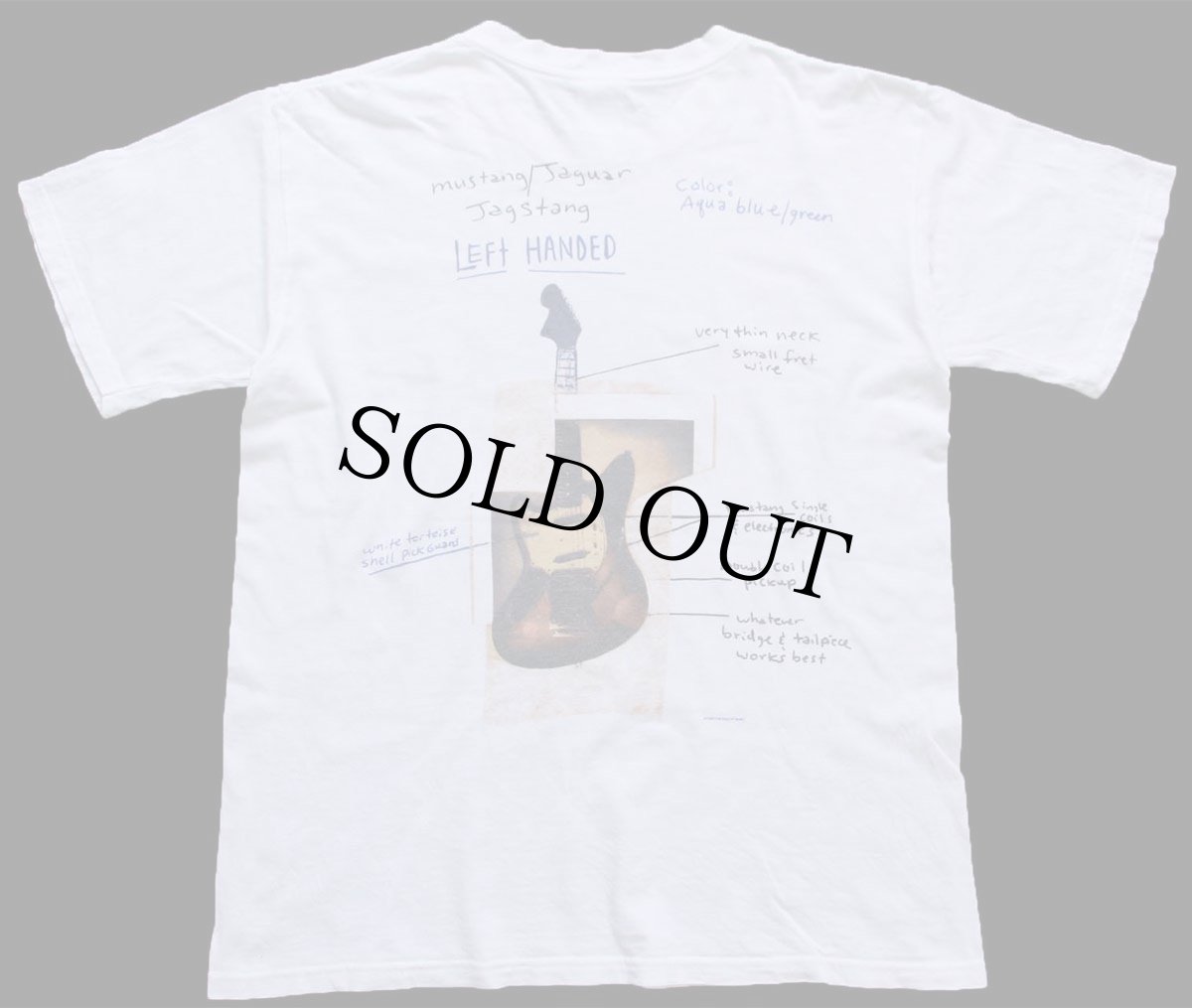 画像3: 00s Kurt Cobain カートコバーン ギター フェンダー 両面フォトプリント コットンTシャツ 白 M★ニルヴァーナ (3)