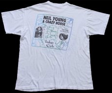 画像3: 90s PEARL JAM パールジャム NEIL YOUNG & CRAZY HORSE Tom Petty 両面プリント コットン バンドTシャツ 白 (3)