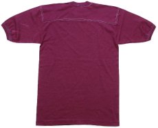 画像3: 80s USA製 tony's THE COOKBOOK アスレチックTシャツ ワインレッド M★B (3)