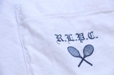 画像4: 90s USA製 ポロ ラルフローレン R.L.P.C. ラケット コットン ポケットTシャツ 白 L (4)