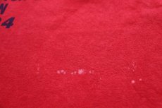 画像5: 90s USA製 RUSSELLラッセル HOBOKEN EXTERMINATING コットンTシャツ 赤 フェード XL (5)