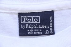 画像5: 90s USA製 ポロ ラルフローレン R.L.P.C. ラケット コットン ポケットTシャツ 白 L (5)