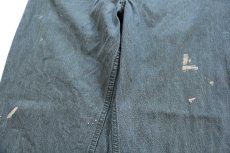 画像8: 90s USA製 Levi'sリーバイス 550 ペンキ飛び 先染め カラーデニムパンツ 緑 W36 L30★18 (8)