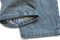 画像9: 90s USA製 Levi'sリーバイス 550 ペンキ飛び 先染め カラーデニムパンツ 緑 W36 L30★18 (9)