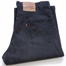 画像1: 90s USA製 Levi'sリーバイス 565 ブラック デニムパンツ W34 (1)