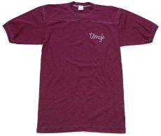 画像2: 80s USA製 tony's THE COOKBOOK アスレチックTシャツ ワインレッド M★B (2)