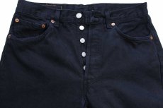 画像4: 90s スペイン製 Levi'sリーバイス 501 後染め ブラック デニムパンツ W32★ユーロ  (4)