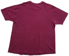 画像3: 90s USA製 JANSPORTジャンスポーツ VIRGINIA TECH ひび割れプリント コットンTシャツ バーガンディ XL (3)