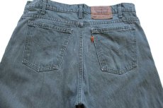 画像5: 90s USA製 Levi'sリーバイス 550 ペンキ飛び 先染め カラーデニムパンツ 緑 W36 L30★18 (5)